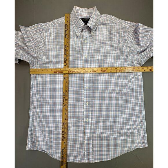 Brooks Brother’s Men’s Large Non-Iron 100% Cotton Plaid Multicolor Button Down - Picture 3 of 8